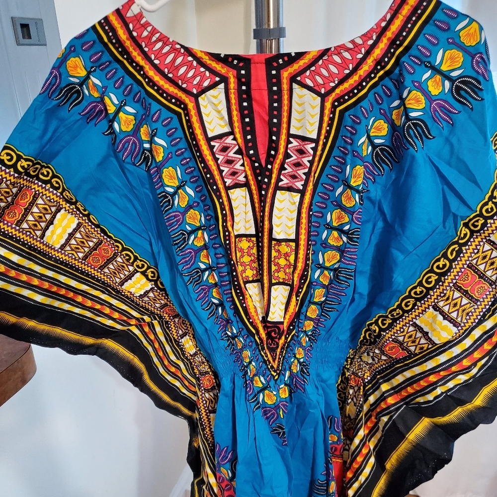 Dashiki African Print Cinched Top